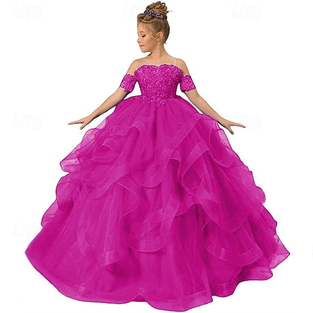 Girls' Princess Kid's Dress Girl Flower