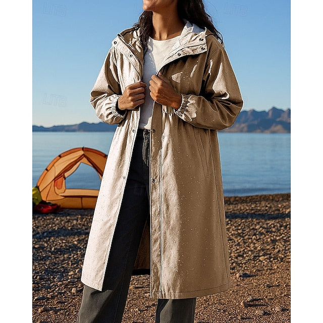 Women's Rain Coat Outdoor Waterproof Windproof Hiking