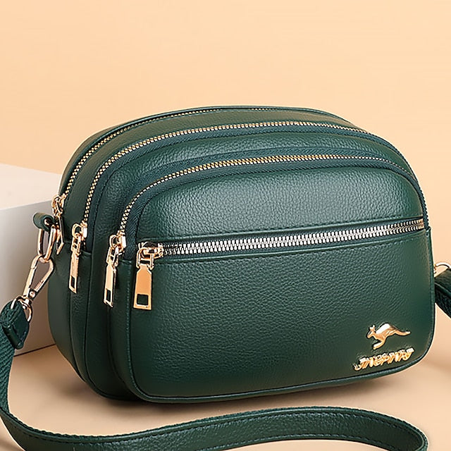 Leather Bag Dome Crossbody Shoulder PU Women's