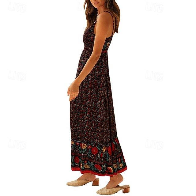 Women's Midi Dress Floral Dress Slip Dress Print Dress