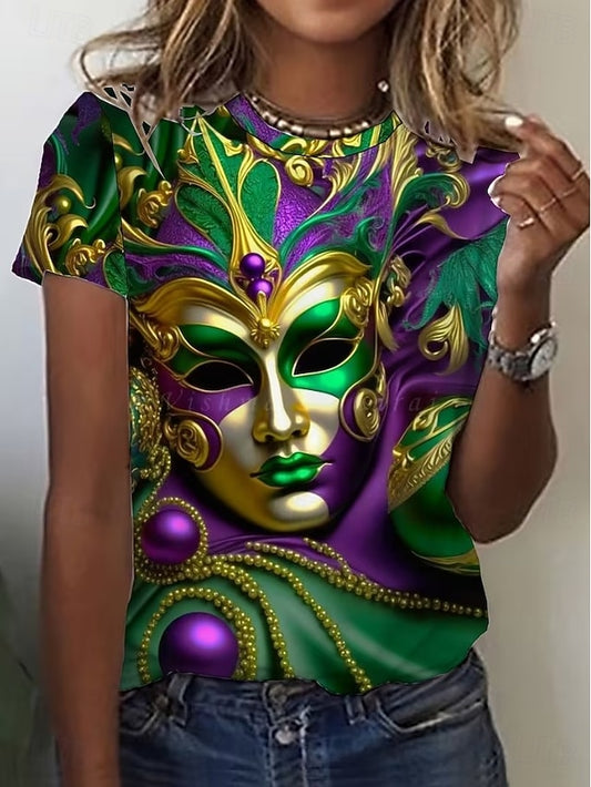 Carnival Women's T Shirt Floral Stylish Classic Casual