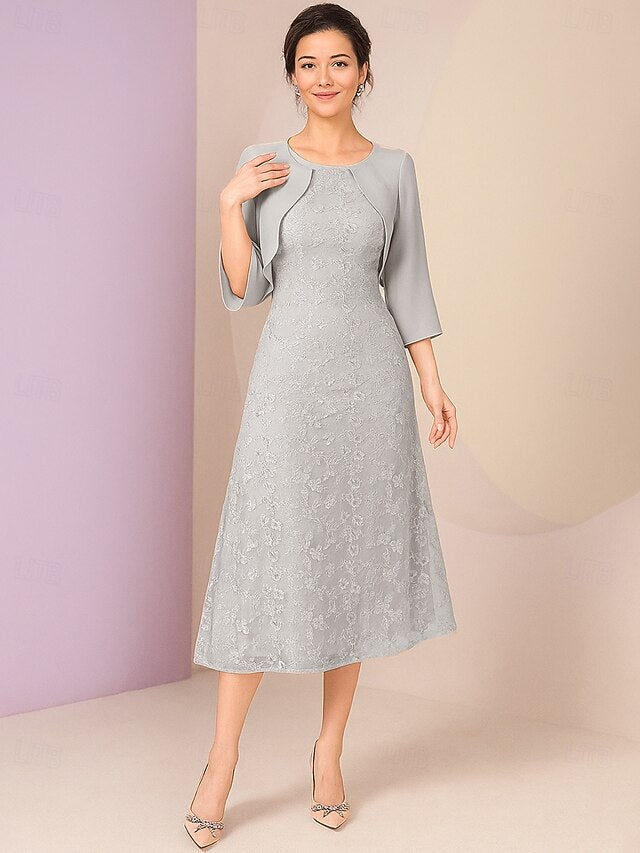 A-Line Ankle Length Party Dress Cocktail Dress Wedding Guest