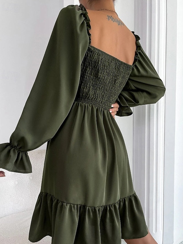 Women's Mini Dress Peplum Dresses Ruched Dress Modern