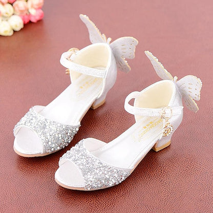 – Butterfly Sparkly Shoes Princess Glittery Girls'