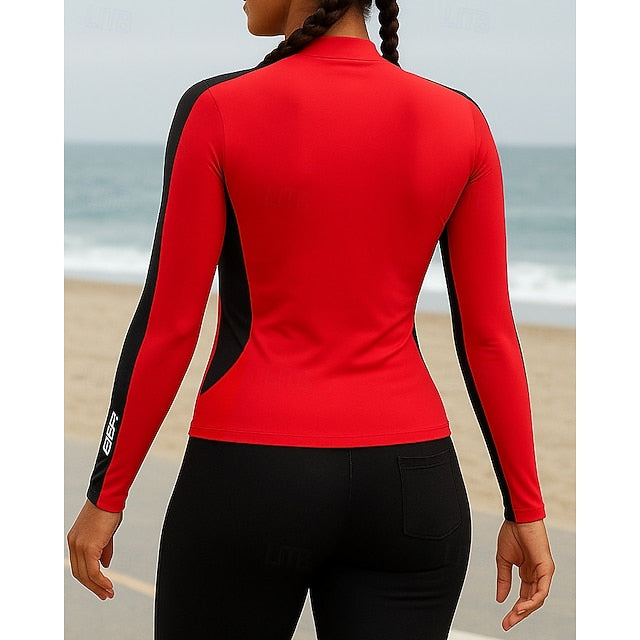 Sweatshirt Long Zipper Women's Running Top Sports Quarter