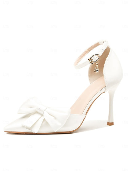 Ankle Strap Women's Champagne Pumps Classy – Bow Pointed