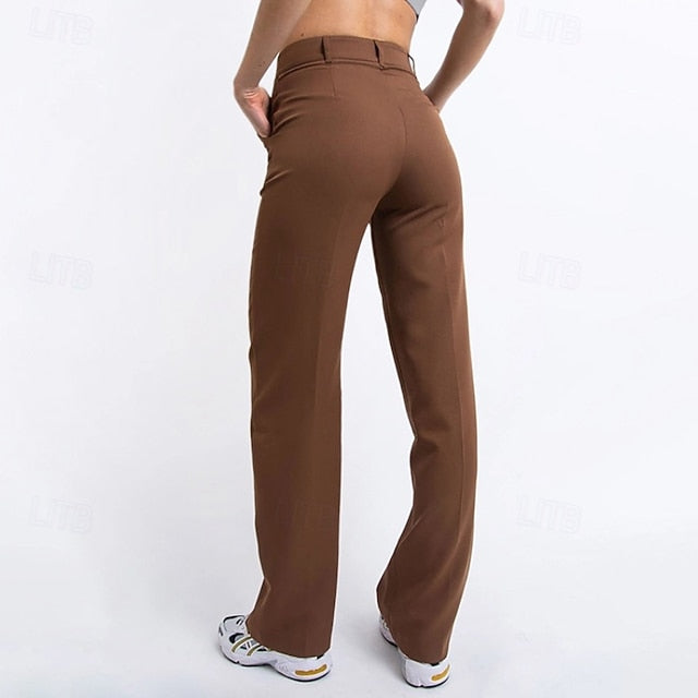 Women's Wide Leg Dress Pants Streetwear Casual Full Length