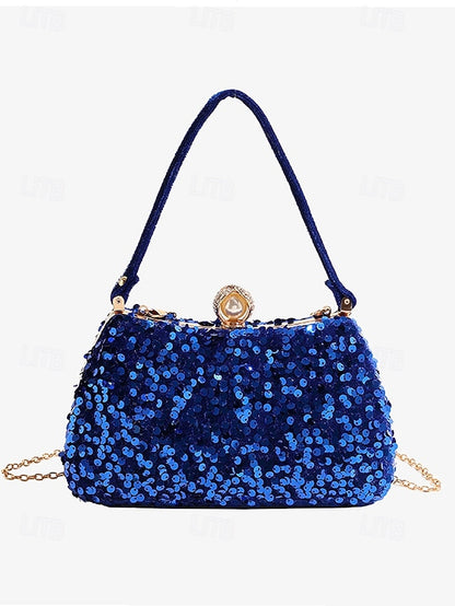 Pearl Black Clutch Sequin – with Accent Women's Evening