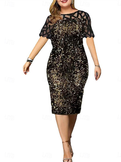 Dress Length Tea Crew Mother Elegant Neck the Bride of