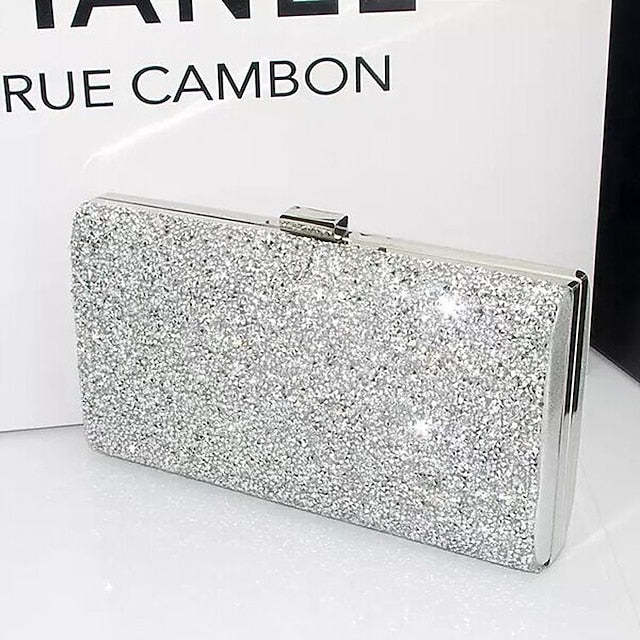 Glitter Clutch Women's Silver