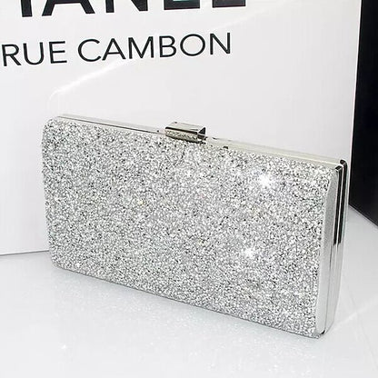 Glitter Clutch Women's Silver