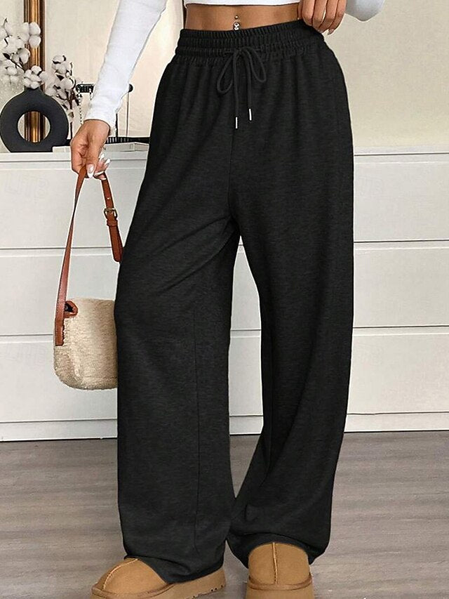 Women's Culottes Wide Leg Chinos Casual Long Medium Waist