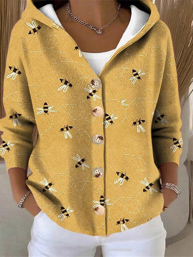 Women's Sweater Cardigan Elegant Streetwear Daily Solid