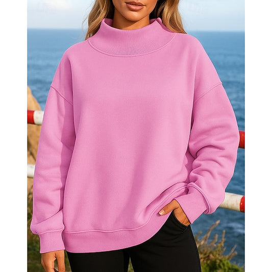 Women's Fleece Sweatshirt Pullover Sweatshirt Long Sleeve