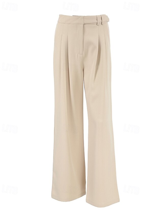 Women's Wide Leg Dress Pants Chinos Vacation Streetwear