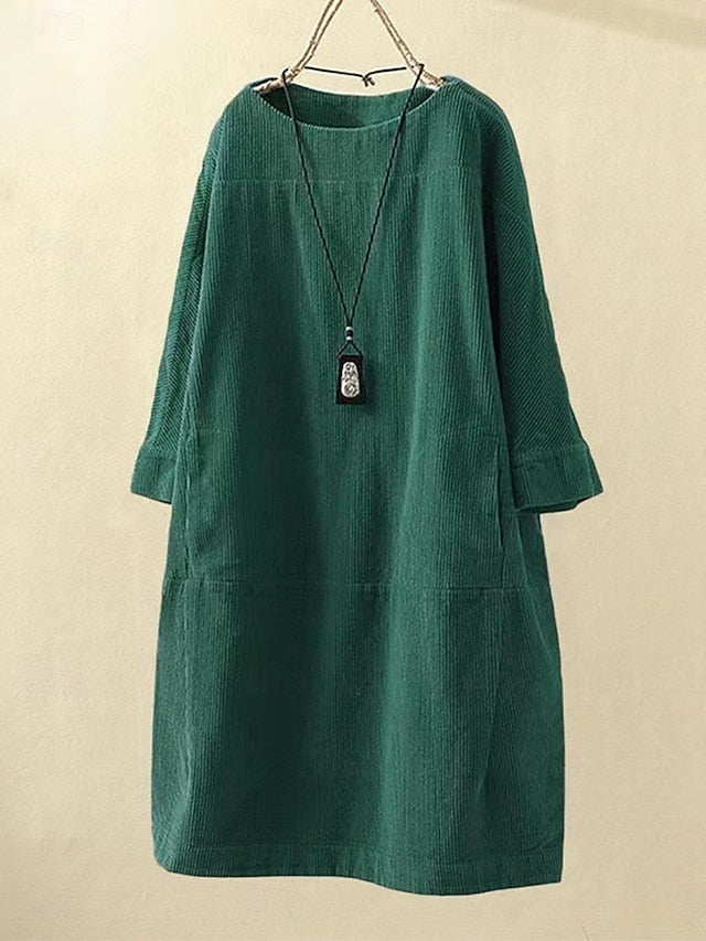 Women's Midi Dress Shift Dress Casual Daily Regular Fit