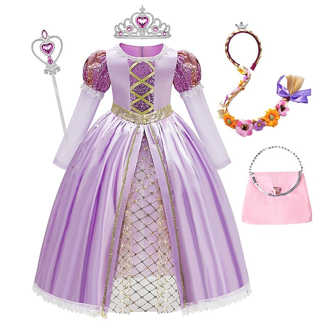 Rapunzel Party Princess Girl Dress Fairytale Flower Sofia Theme