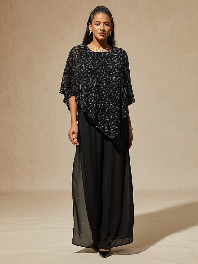 Women's Poncho Dressy Tops Lace Tops Evening Tops Sequins