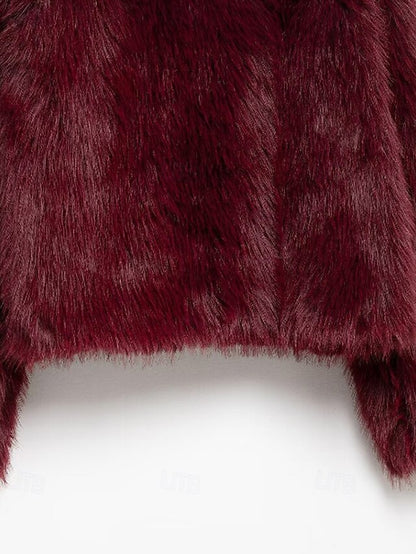 Furs Coat Women's Warm Comfortable Fur Faux Leathers