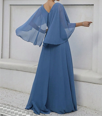 Bride V Party Floor Elegant Mother Dress Neck of the