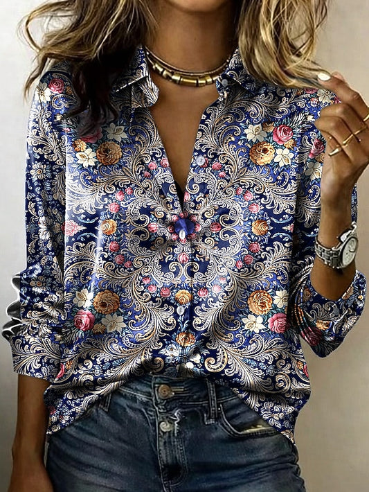 Women's Shirt Graphic Geometric Paisley Bohemia Vintage