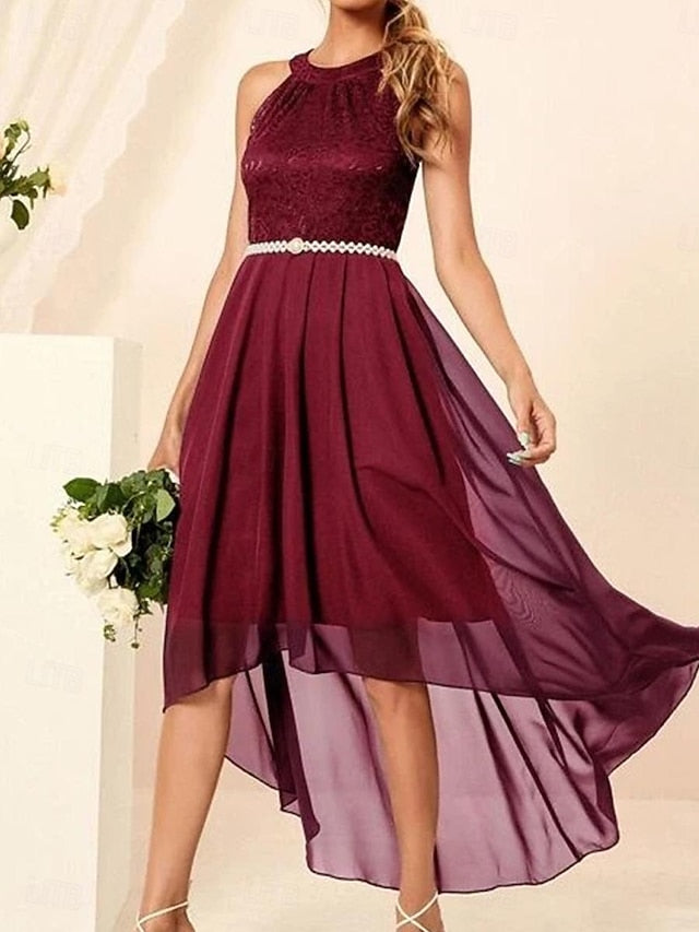 Women's Midi Dress Chiffon Dress A Line Dress Elegant