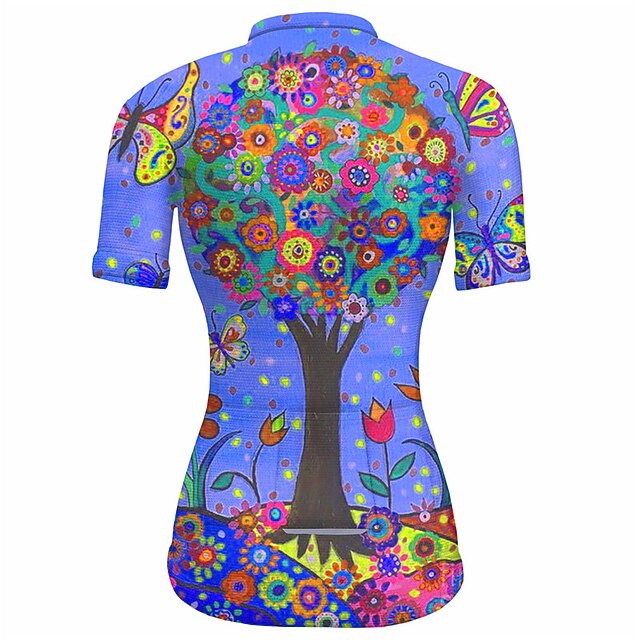 Women's Cycling Jersey Graphic Plants Short Sleeve Bike