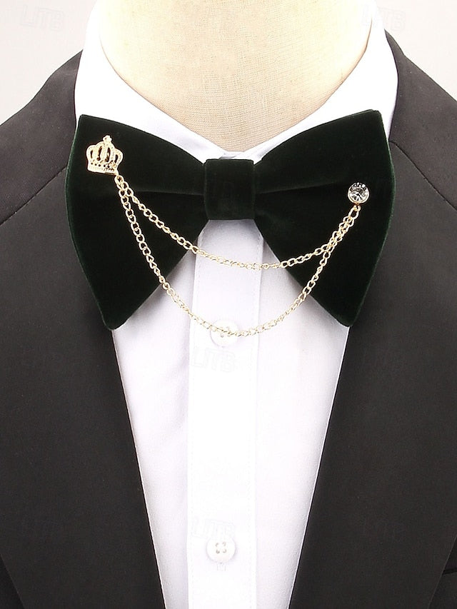 and Velvet Chain Men's Detail – Bow Tie Crown with