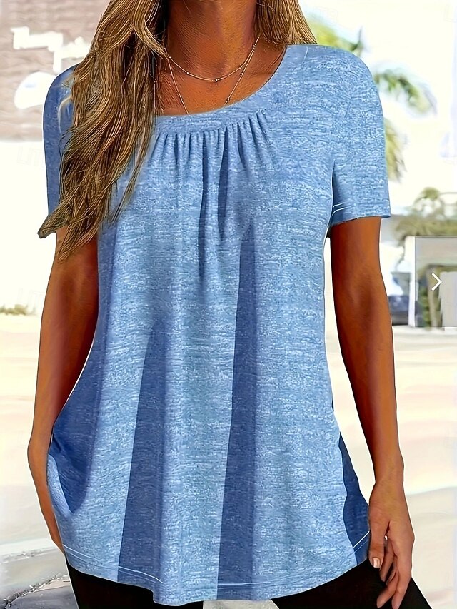 Women's T-Shirt  Solid Color Daily Stylish Casual Short