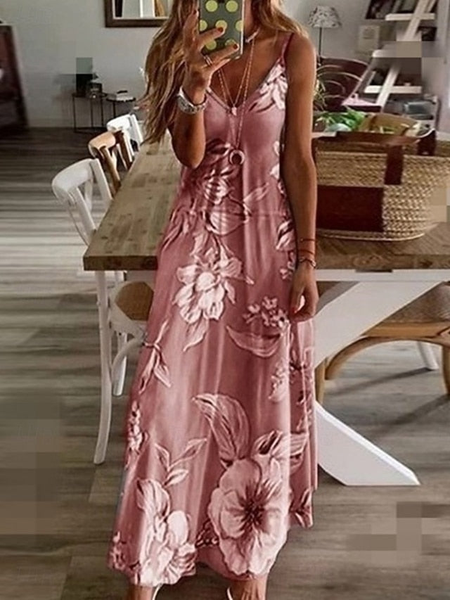 Women's Maxi long Dress Casual Dress Slip Dress Fashion