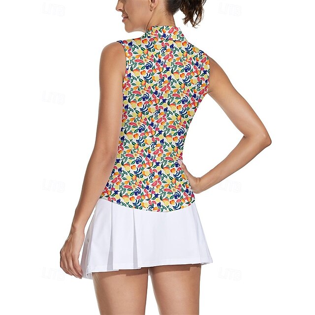 Women's Fruit Tennis Shirt Sleeveless Print UPF50+ Quick
