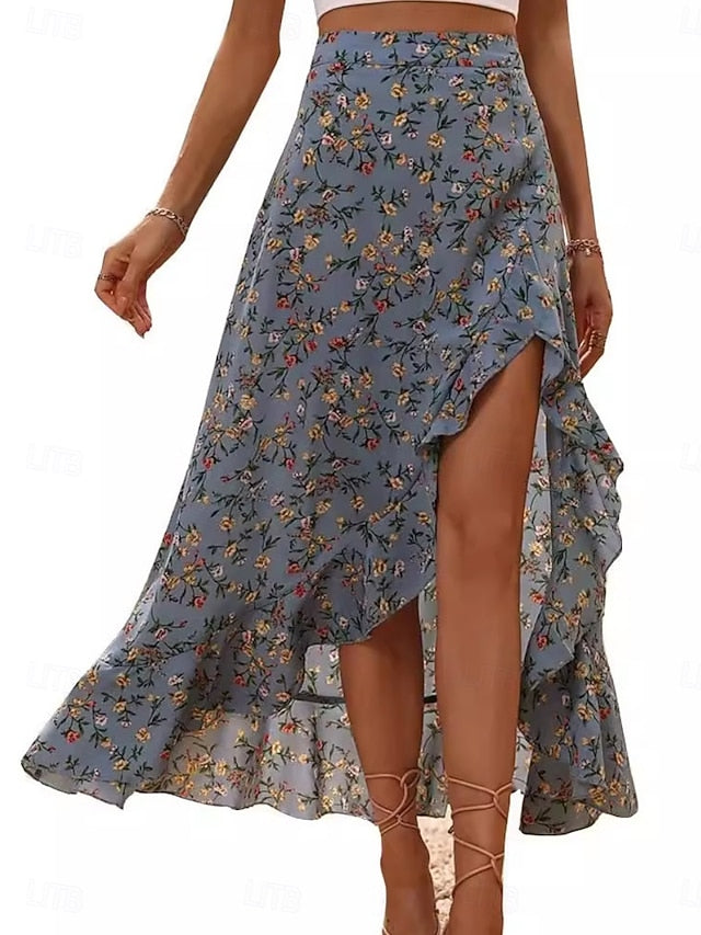 Women's Fashion Sexy Casual Knee-length High Waist Skirts