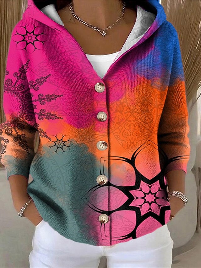 Women's Sweater Cardigan Elegant Streetwear Daily Solid