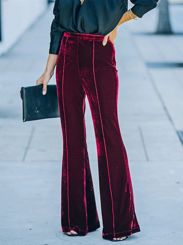 Women's Bell Bottom Pants Trousers Elegant Fashion