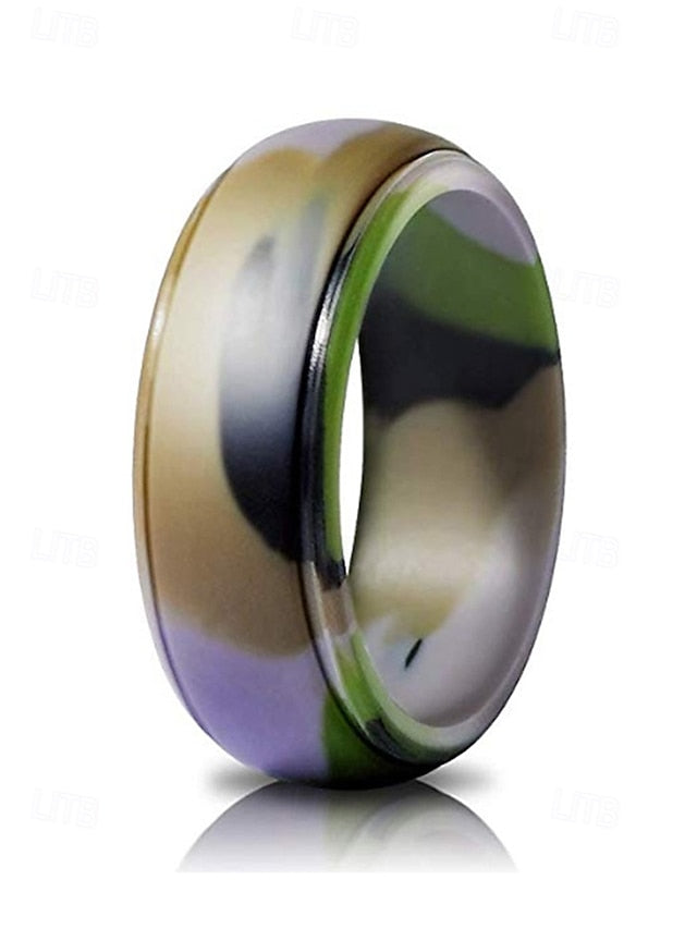 for Comfortable Silicone Durable Ring Men Black – Matte