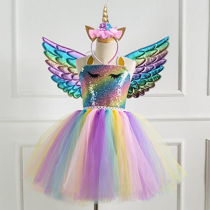 Dress New Vacation Cosplay Unicorn Movie Girls'