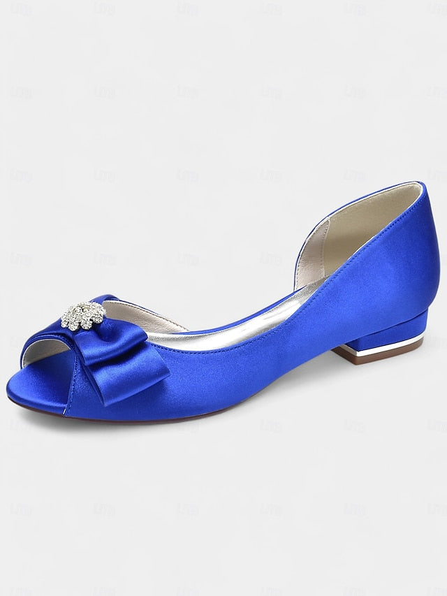 crafted satin in luxurious with a flats sparkling Elegant
