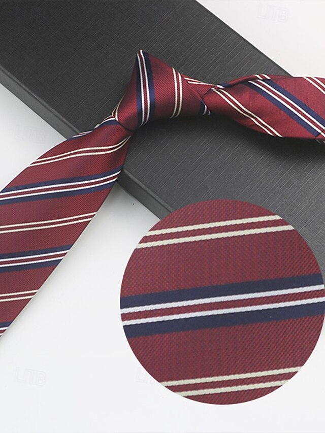 Classic Silk Paisley Necktie Men's and Striped Tie
