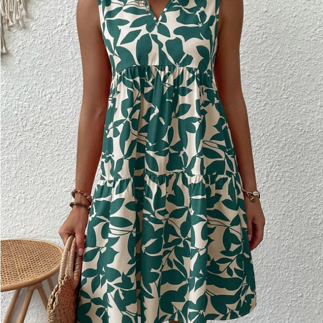 Women's Mini Dress Floral Dress Print Dress Classic Modern