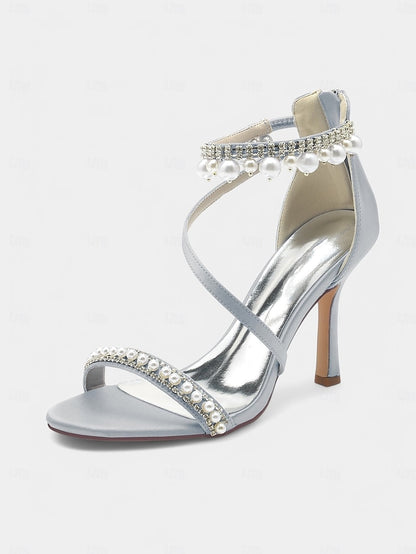 Chic Pink Party Strap Satin – Heels Ankle Pointed-Toe