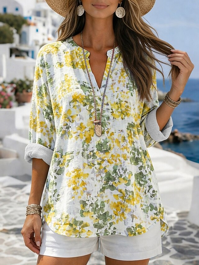 Women's Blouse Print Floral Graphic Vintage Daily Stylish