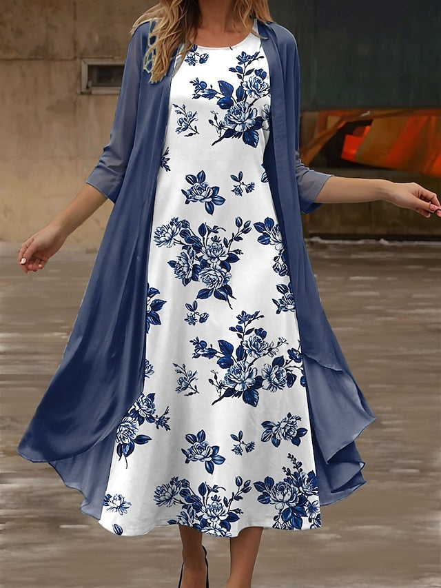 Women's Dress Set Midi Dress Summer Dress Casual Semi