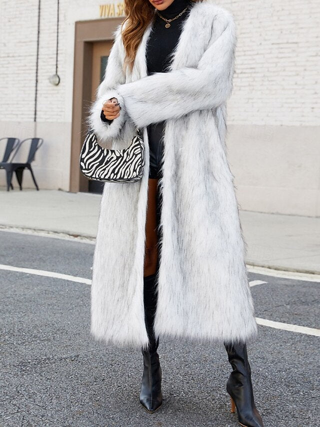 Fur Coat Comfortable Women's Furs Warm Faux