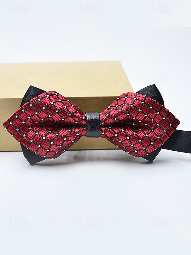 Men's Pattern Tie with Geometric Bow Christmas