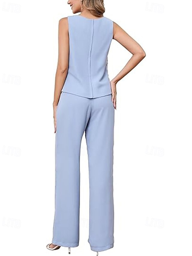 Dress the Piece Elegant Bride of Mother 3 Pantsuit Simple