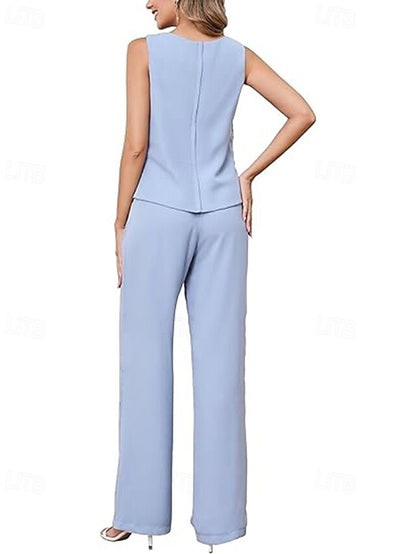 Dress the Piece Elegant Bride of Mother 3 Pantsuit Simple