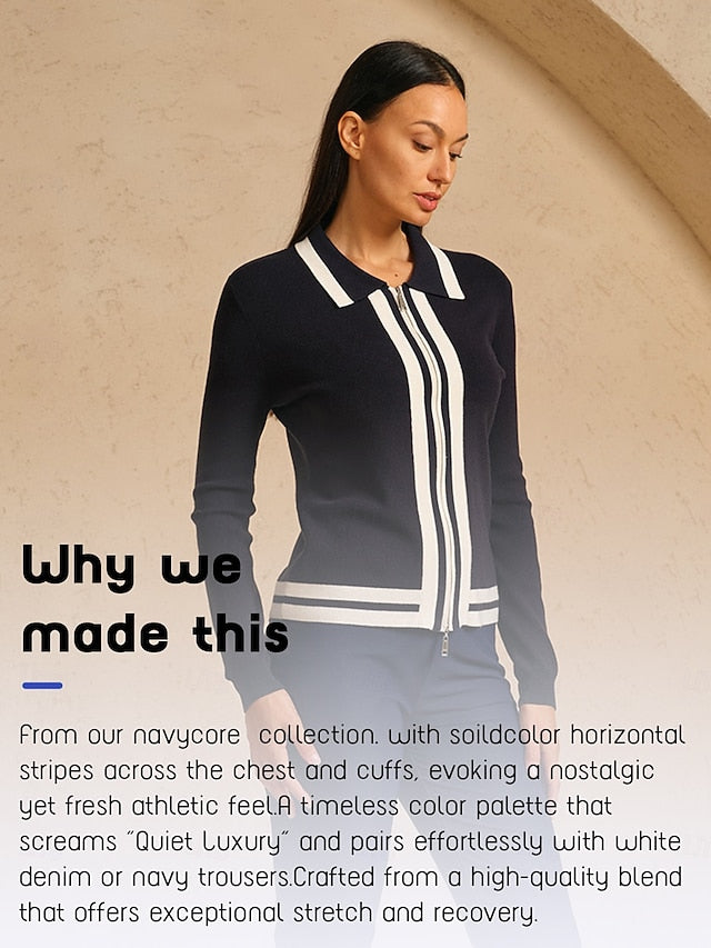 Women's Golf Jacket Black Long Sleeve Top Ladies Golf