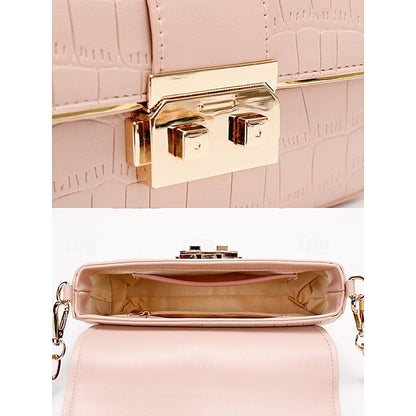 Women's Bag Baguette Shoulder Envelope Leather PU