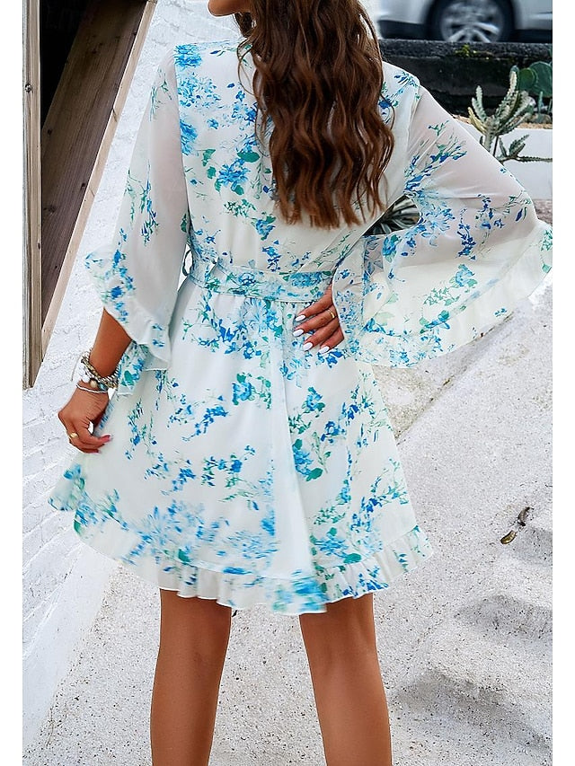 Women's Casual Dress Sheath Dress Sundress Rose 3D Print