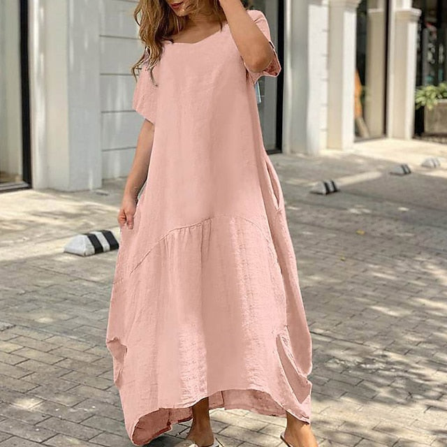 Women's Black White Yellow Summer Spring Maxi Dress White